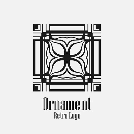 Art deco vintage logo design. Vector illustrationのイラスト素材