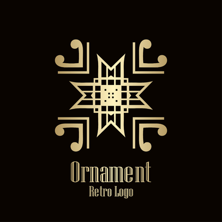 Art deco vintage badge logo retro design vector illustrationのイラスト素材