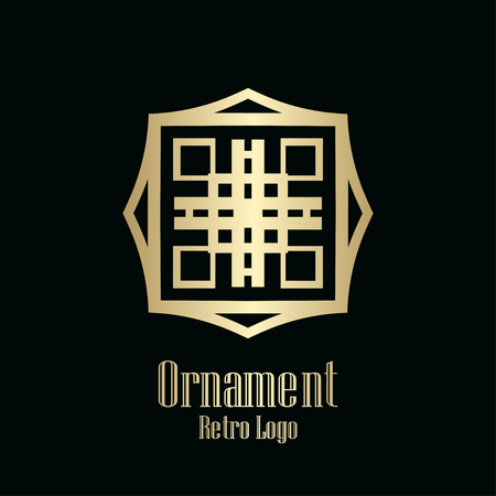 Art deco vintage badge logo retro design vector illustrationのイラスト素材