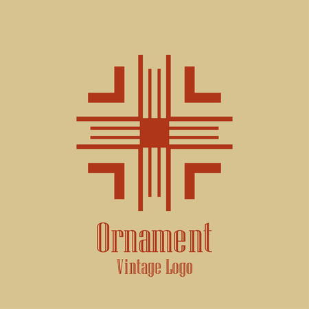 Art deco vintage logo design. Vector illustrationのイラスト素材