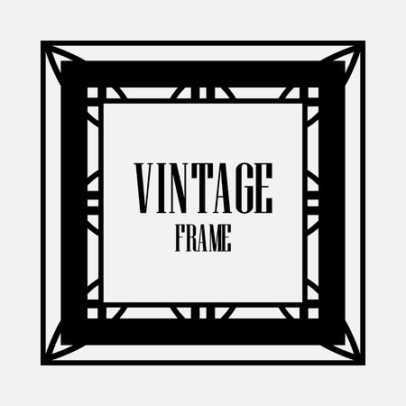 Luxury antique art deco geometric vintage border, frameのイラスト素材