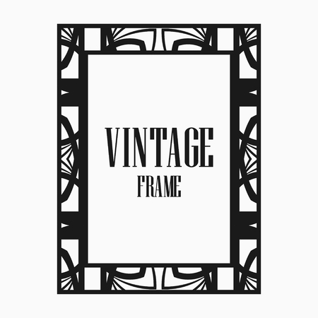 Art deco vintage frame design. Vector illustrationのイラスト素材