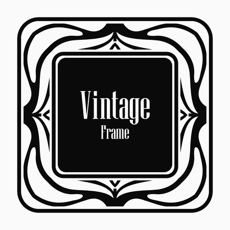 Luxury antique art deco geometric vintage border, frameのイラスト素材
