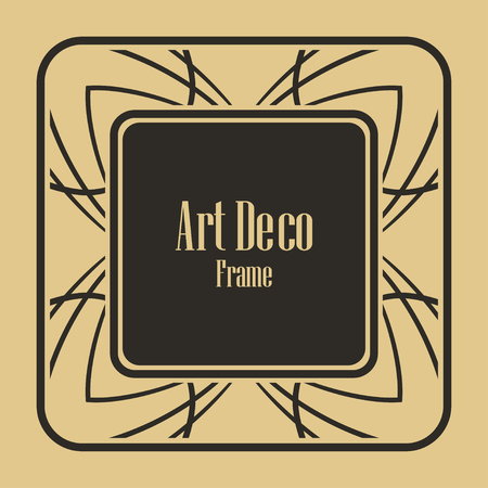 Art deco vintage border, frame. Retro design vector illustrationのイラスト素材