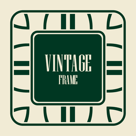 Art deco vintage border, frame. Retro design vector illustrationのイラスト素材