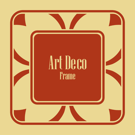 Art deco vintage border, frame. Retro design vector illustrationのイラスト素材