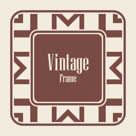 Art deco vintage border, frame. Retro design vector illustrationのイラスト素材