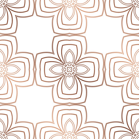 Art Deco Pattern. Seamless golden background. Minimalistic geometric design. Vector line design. 1920-30s motifs. Luxury vintage illustrationのイラスト素材