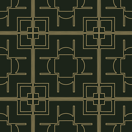 Vintage Art Deco Seamless Pattern. Geometric decorative texture.のイラスト素材