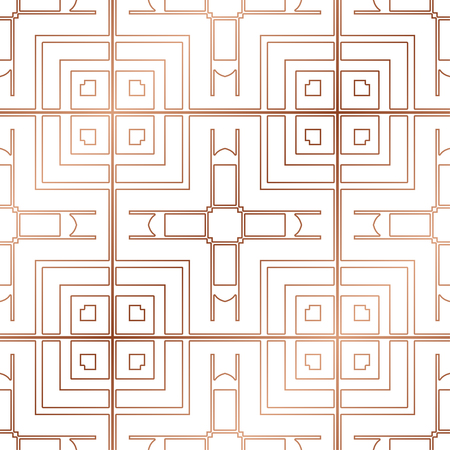 Art Deco Pattern. Seamless golden background. Minimalistic geometric design. Vector line design. 1920-30s motifs. Luxury vintage illustrationのイラスト素材