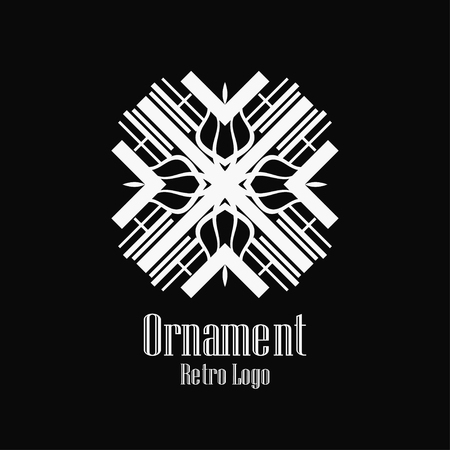 Art deco vintage logo design. Vector illustrationのイラスト素材