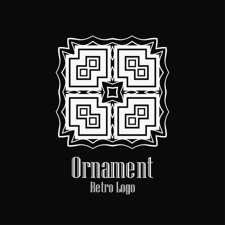 Art deco vintage logo design. Vector illustrationのイラスト素材