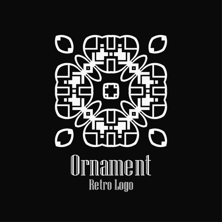 Art deco vintage logo design. Vector illustrationのイラスト素材