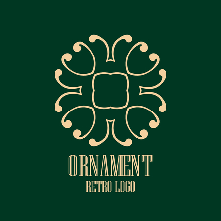 Art deco vintage badge logo retro design vector illustrationのイラスト素材