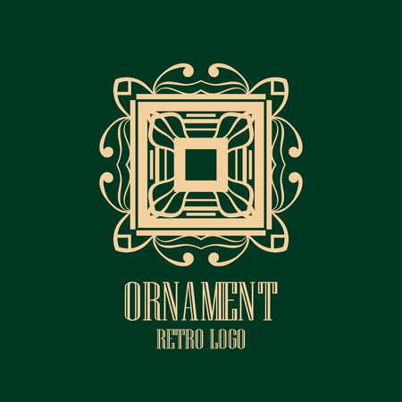 Art deco vintage badge logo retro design vector illustrationのイラスト素材