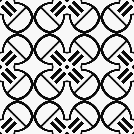 Abstract Art Deco Tiles Seamless Vector Pattern. Geometric texture. Repeating background.のイラスト素材