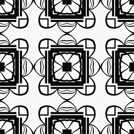 Abstract Art Deco Tiles Seamless Vector Pattern. Geometric texture. Repeating background.のイラスト素材