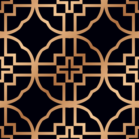 Vintage Art Deco Seamless Pattern. Geometric decorative texture.のイラスト素材
