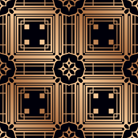 Vintage Art Deco Seamless Pattern. Geometric decorative texture.のイラスト素材