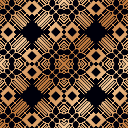 Vintage Art Deco Seamless Pattern. Geometric decorative texture.のイラスト素材