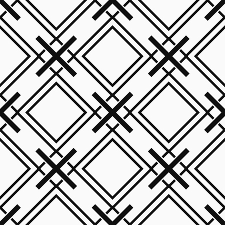 Abstract Art Deco Tiles Seamless Vector Pattern. Geometric texture. Repeating background.のイラスト素材
