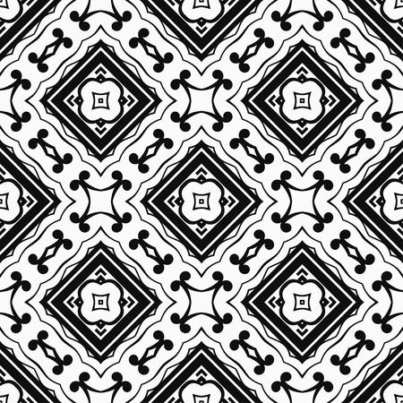 Abstract Art Deco Tiles Seamless Vector Pattern. Geometric texture. Repeating background.のイラスト素材