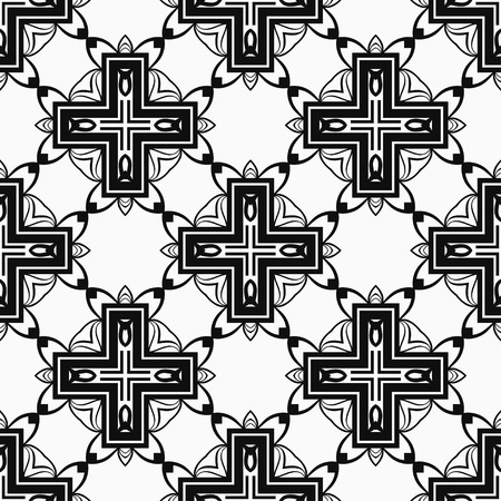 Abstract Art Deco Tiles Seamless Vector Pattern. Geometric texture. Repeating background.のイラスト素材