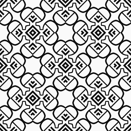 Abstract Art Deco Tiles Seamless Vector Pattern. Geometric texture. Repeating background.のイラスト素材