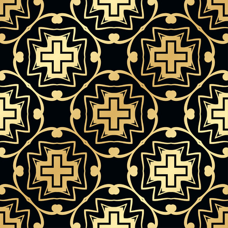 Vintage Art Deco Seamless Pattern. Geometric decorative texture.のイラスト素材