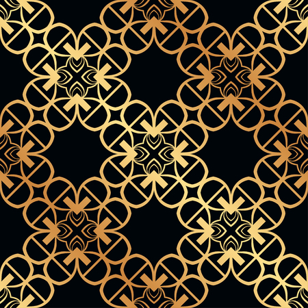 Vintage Art Deco Seamless Pattern. Geometric decorative texture.のイラスト素材