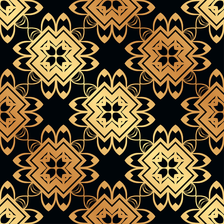 Vintage Art Deco Seamless Pattern. Geometric decorative texture.のイラスト素材
