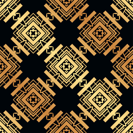 Vintage Art Deco Seamless Pattern. Geometric decorative texture.のイラスト素材
