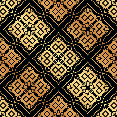 Vintage Art Deco Seamless Pattern. Geometric decorative texture.のイラスト素材