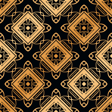 Vintage Art Deco Seamless Pattern. Geometric decorative texture.のイラスト素材