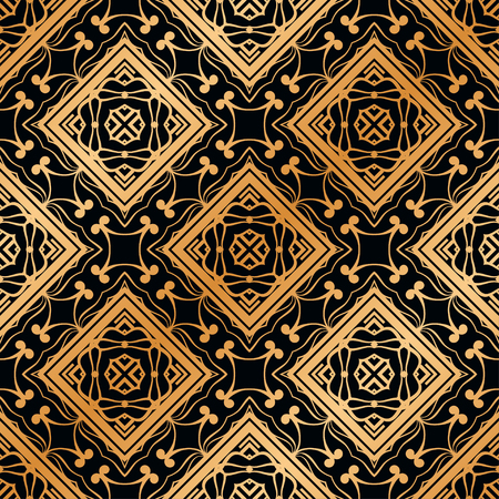 Vintage Art Deco Seamless Pattern. Geometric decorative texture.のイラスト素材