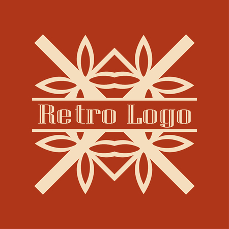 Luxury antique art deco monochrome hipster minimal ornamental geometric vintage linear vector frame , border , label for logo, badge designのイラスト素材