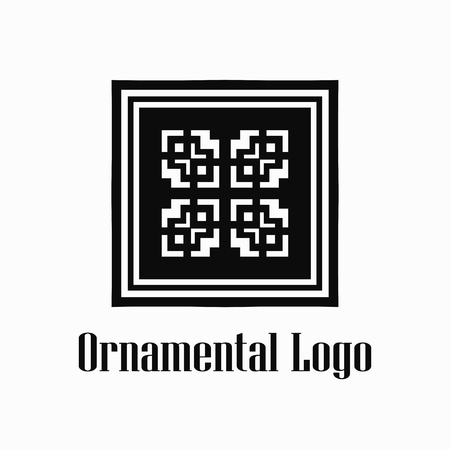 Art deco monochrome luxury antique hipster minimal geometric vintage linear vector logo, badge design for club, bar, cafe, restaurant, hotel, boutiqueのイラスト素材