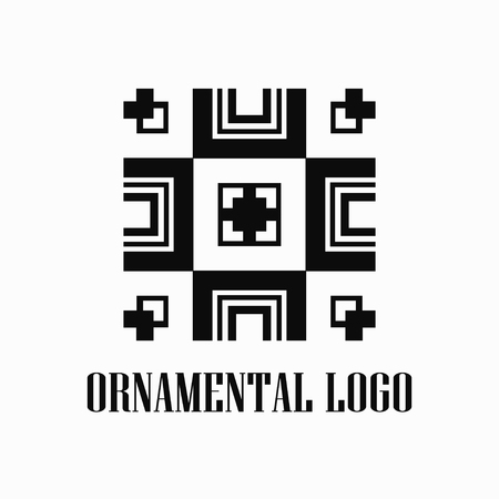 Art deco monochrome luxury antique hipster minimal geometric vintage linear vector logo, badge design for club, bar, cafe, restaurant, hotel, boutiqueのイラスト素材