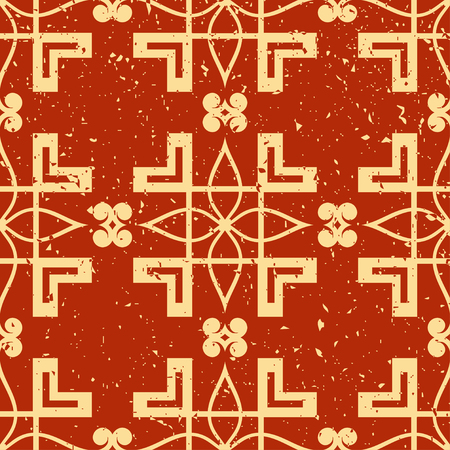 Vector modern tiles pattern. Abstract art deco seamless monochrome backgroundのイラスト素材