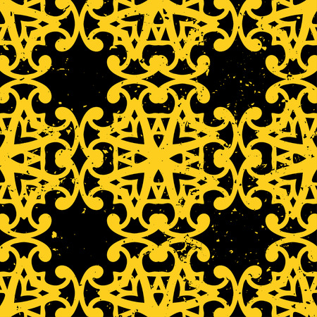 Vector modern tiles pattern. Abstract art deco seamless monochrome backgroundのイラスト素材