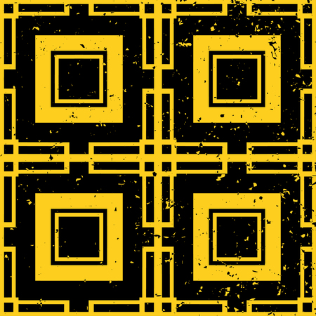 Vector modern tiles pattern. Abstract art deco seamless monochrome backgroundのイラスト素材