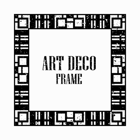 Vintage retro style invitation in Art Deco. Art deco border and frame. Creative template in style of 1920s. Vector illustration eps 10のイラスト素材