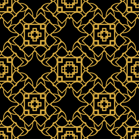 Abstract seamless retro art deco vintage ornamental backgroundのイラスト素材
