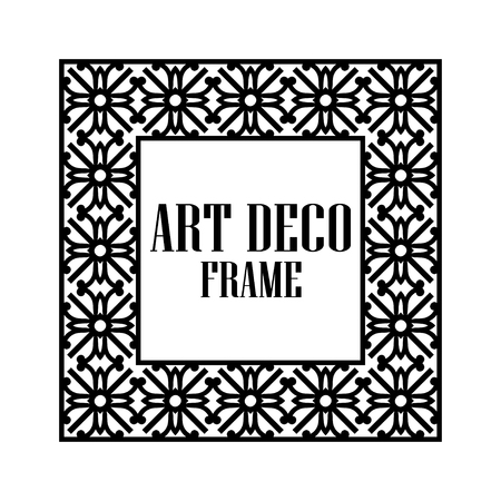 Art deco vintage border frame. Retro design template. Vector illustrationのイラスト素材