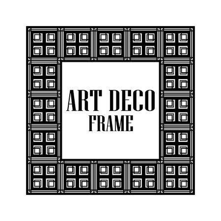 Art deco vintage border frame. Retro design template. Vector illustrationのイラスト素材