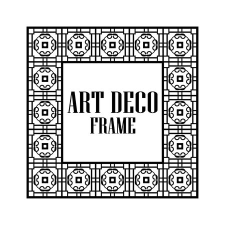 Art deco vintage border frame. Retro design template. Vector illustrationのイラスト素材