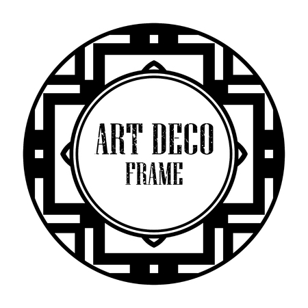 Art deco vintage badge frame in retro design vector illustrationのイラスト素材