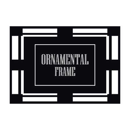 Vector geometric frame in Art Deco style. Abstract art deco vector element for designのイラスト素材