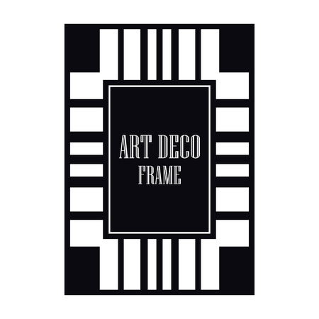 Vector geometric frame in Art Deco style. Abstract art deco vector element for designのイラスト素材