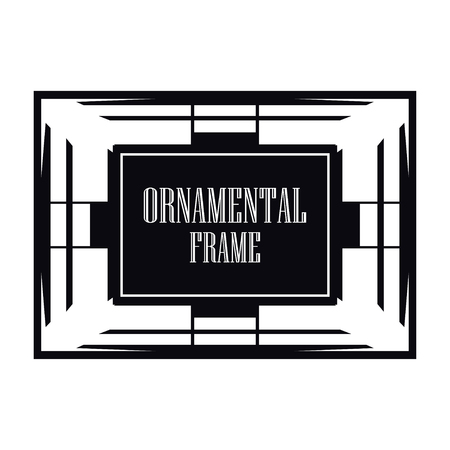 Vector geometric frame in Art Deco style. Abstract art deco vector element for designのイラスト素材
